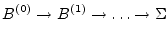 $\displaystyle B^{(0)} \rightarrow B^{(1)}\rightarrow \ldots \rightarrow \Sigma$