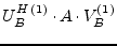 $\displaystyle U_B^{H\,(1)} \cdot A \cdot V_B^{(1)}$