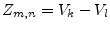 $\displaystyle Z_{m,n} = V_k - V_l$